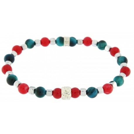 Occhio di tigre blu/giada rossa